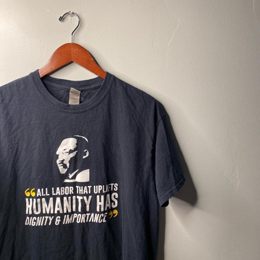 Martin Luther King Jr. T-shirt size large black and white 100% cotton
